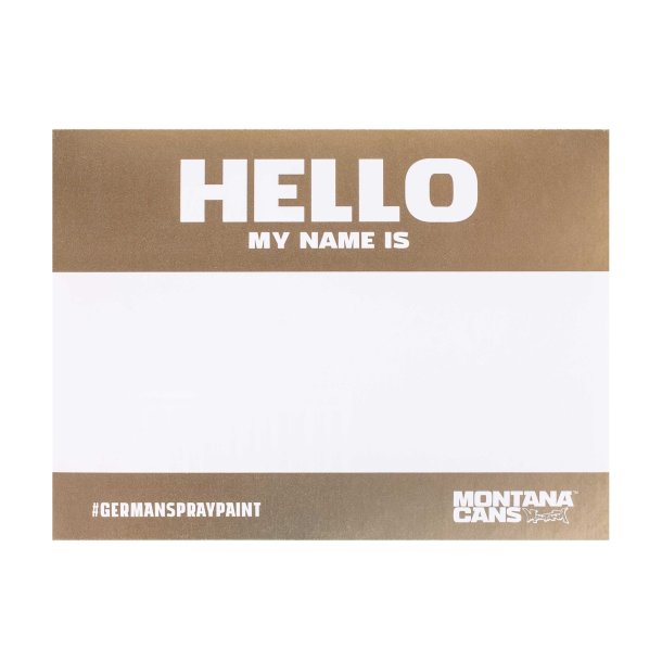 Montana HELLO MY NAME IS - Metallic Sticker Pack