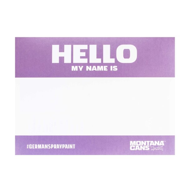 Montana HELLO MY NAME IS - Metallic Sticker Pack