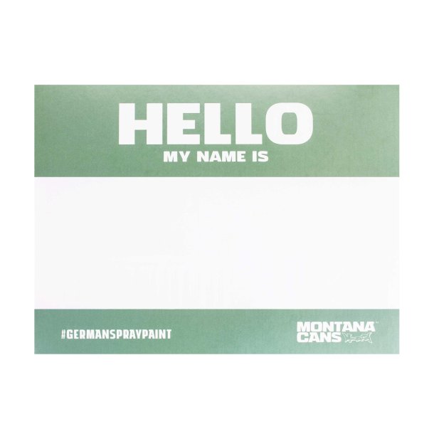 Montana HELLO MY NAME IS - Metallic Sticker Pack
