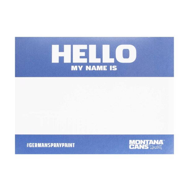 Montana HELLO MY NAME IS - Metallic Sticker Pack
