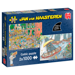 Jan van Haasteren - Puslespil af JVH " Dutch Traditions" 2x1000 Brikker