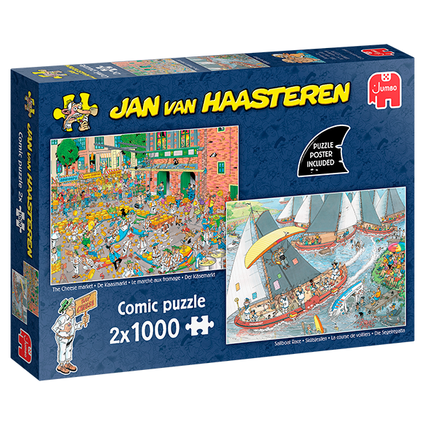 Jan van Haasteren - Puslespil af JVH " Dutch Traditions" 2x1000 Brikker