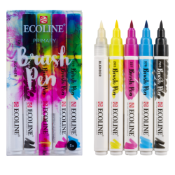 Ecoline Akvarel Brushpens 5-pen st