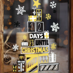 Uni POSCA Kalktuscher i st - 4 Tuscher + 2 Skabeloner