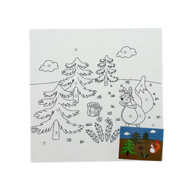 Mal-Efter-Tal Plade 20x20cm