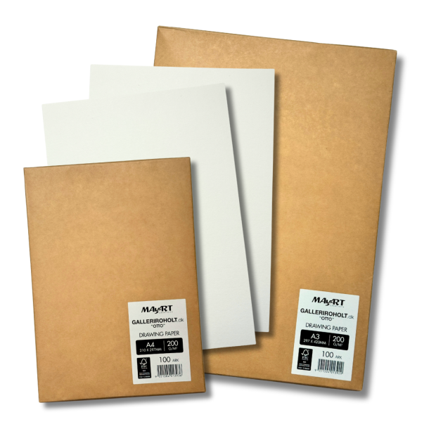 MayArt "Otto" Tegne- &amp; Skitsepapir, 100 Ark