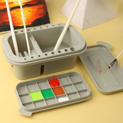 Penselsvasker med palette i plast