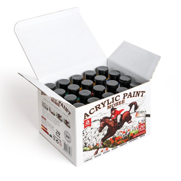 Mobee Akrylmalingst 60 ml. - 20-Pak