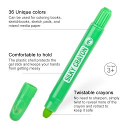 Mobee Silky Crayons - 24-Pak