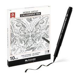 Mobee - Sorte Kalligrafipenne 10-Pak
