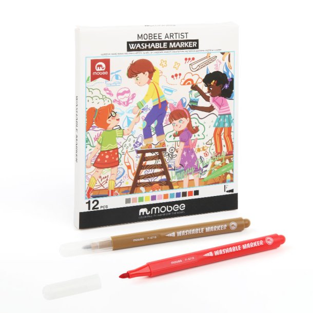 Mobee Washable Markers til B�rn, 12-pak