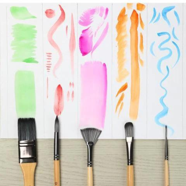 Penselst i foldeetui m. naturskaft - 24-pak