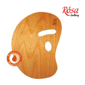 Rosa Gallery Oval Tr�palette til Maling m. H�nd- & Fingerhul � 30x40 cm