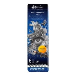 Staedtler Mars Lumograph Black Blyanter HB-8B 6-Pak