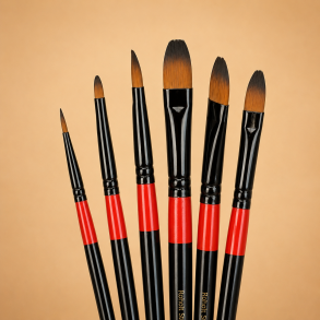 Roholt Studio Kunstnerpensels�t 6-Pak - Oval