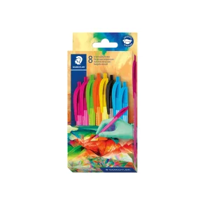 STAEDTLER Kuglepen, Forskellige farver, 8 stk