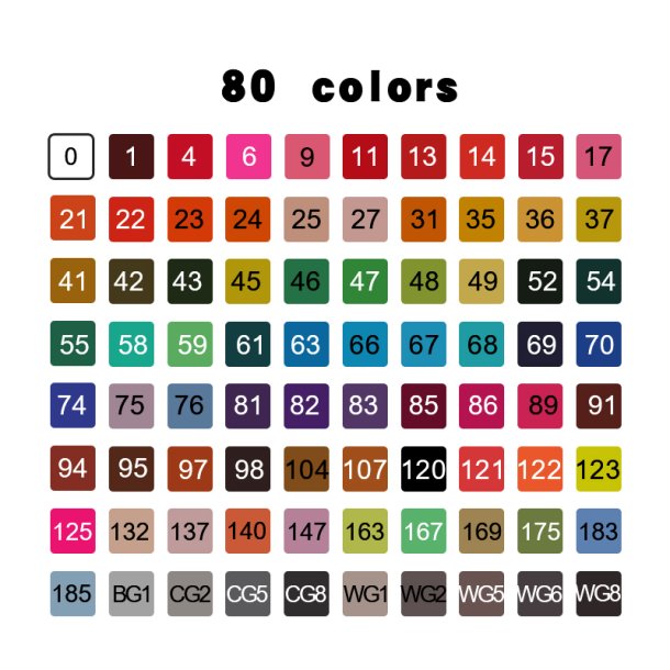 Mobee - 80-Stk Twin Marker Premium