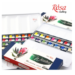 Rosa Gallery "Botanical" Akvarelbrikker - 14-Pan st