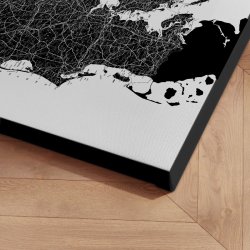 Lrredsprint Danmarkskort - Hvid 