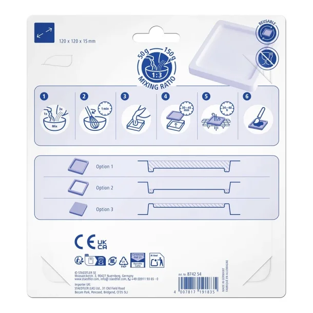 FIMO St�beform sk�l - FIRKANTET