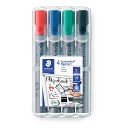 Staedtler Lumocolor Flipchart Markers, 4-pak