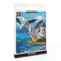 Mobee Farvede Oliepasteller - 36-Pak