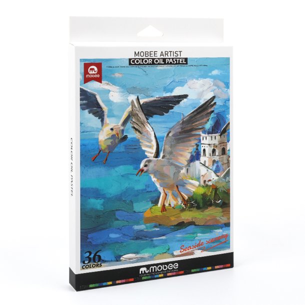 Mobee Farvede Oliepasteller - 36-Pak