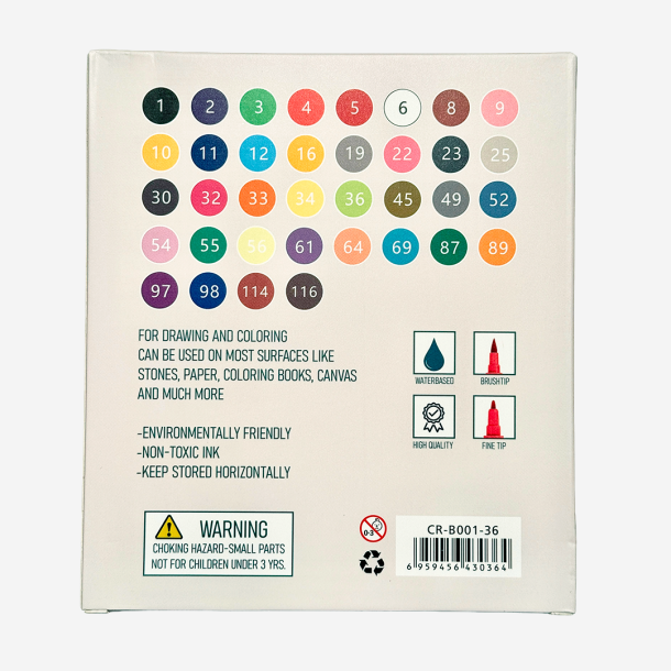 Roholt Studio, 36-stk. Akryl Twinmarkers