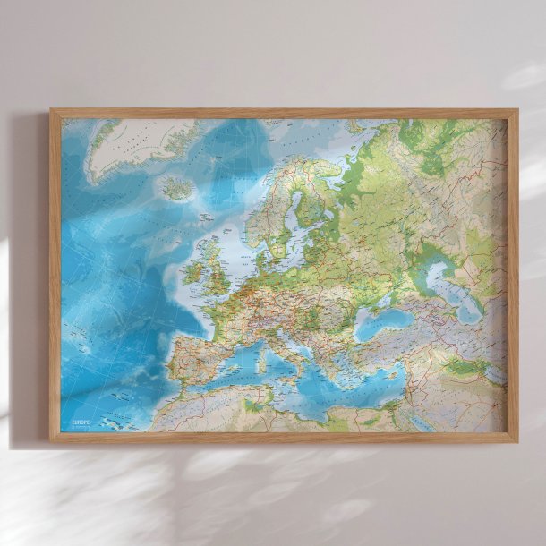 Europakort Plakat - Classic Engelsk