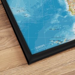 Europakort Indrammet - Classic Engelsk - Sort ramme