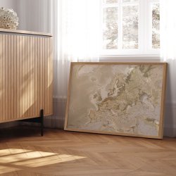 Europakort Plakat - Vintage