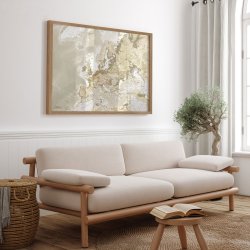 Europakort Plakat - Vintage