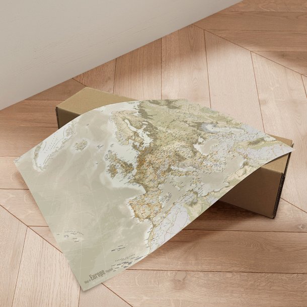 Europakort Plakat - Vintage