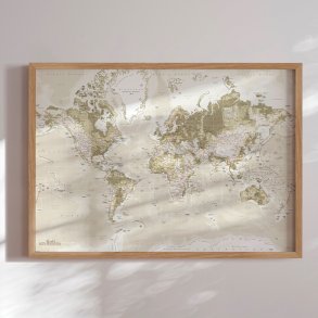 Verdenskort Plakat - Vintage 