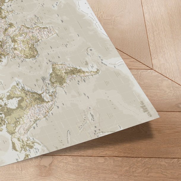 Verdenskort Plakat - Vintage 