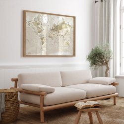 Verdenskort Plakat - Vintage 