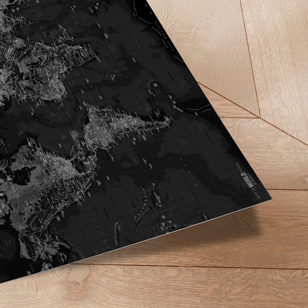 Verdenskort Plakat - Dark