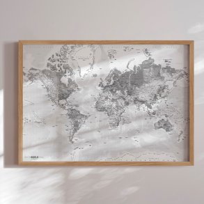 Verdenskort Plakat - Light