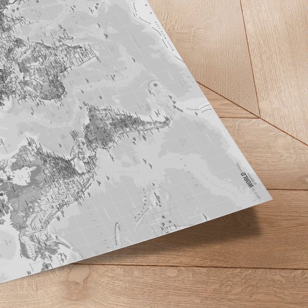 Verdenskort Plakat - Light