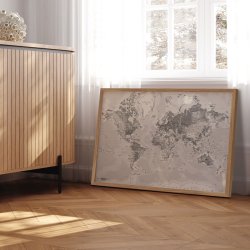 Verdenskort Plakat - Light