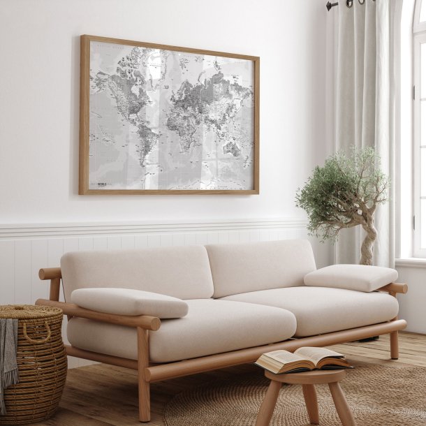 Verdenskort Plakat - Light