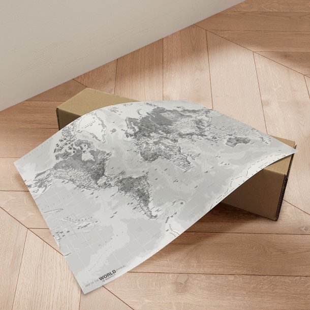 Verdenskort Plakat - Light