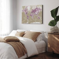 Lrredsprint Verdenskort - Purple