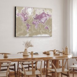 Lrredsprint Verdenskort - Purple