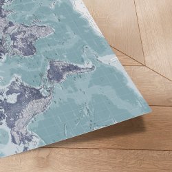 Verdenskort Plakat - Ice Blue