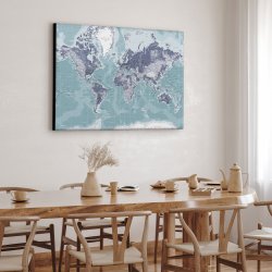 Lrredsprint Verdenskort - iCE Blue nuancer 