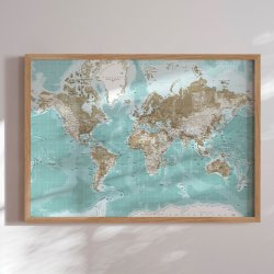 Verdenskort Plakat - Winter