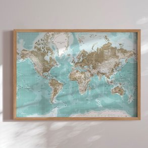 Verdenskort Plakat - Winter