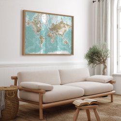 Verdenskort Plakat - Winter