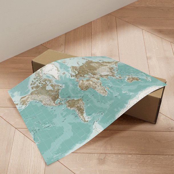 Verdenskort Plakat - Winter